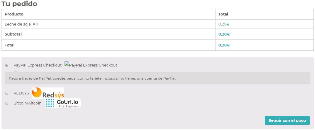 Pago en bitcoins
