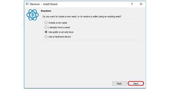 crear monedero con public key