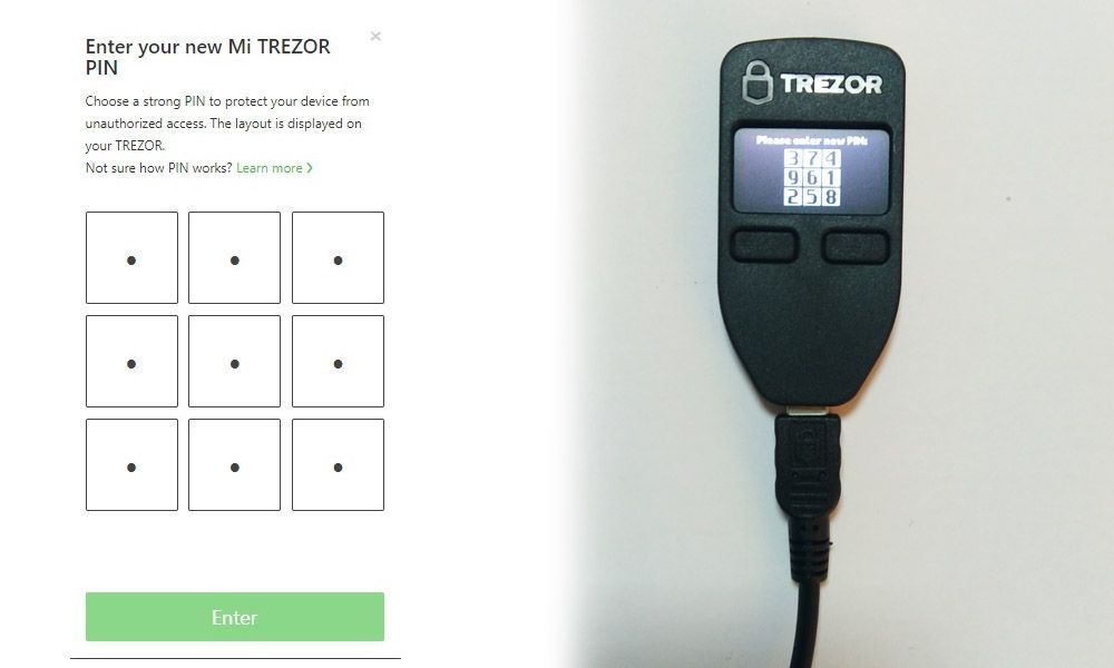 Teclado pc y trezor one