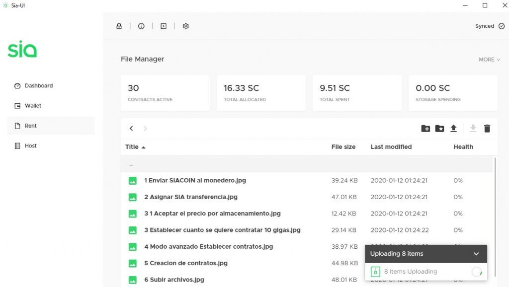 8 Subir archivos