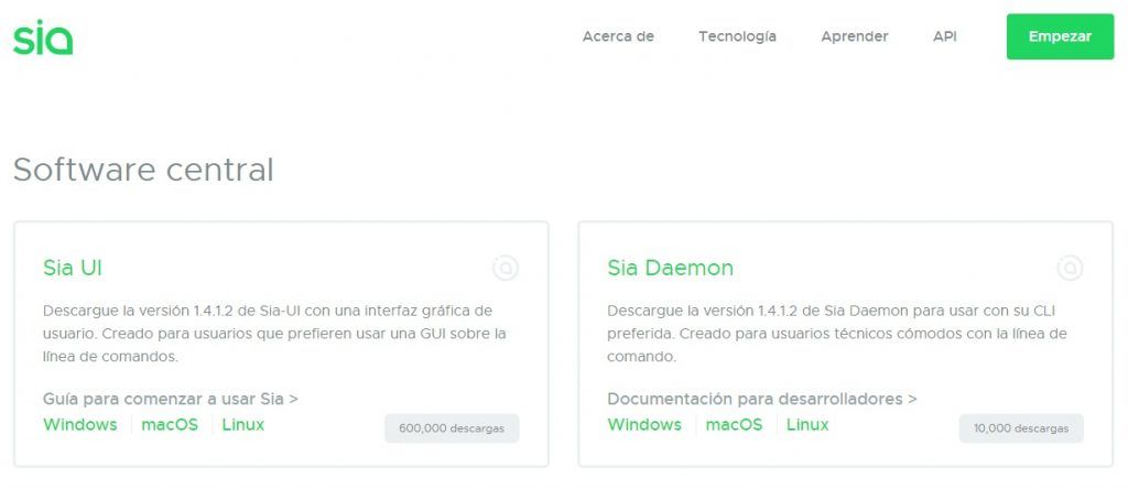 A - descargar consola Siacoin