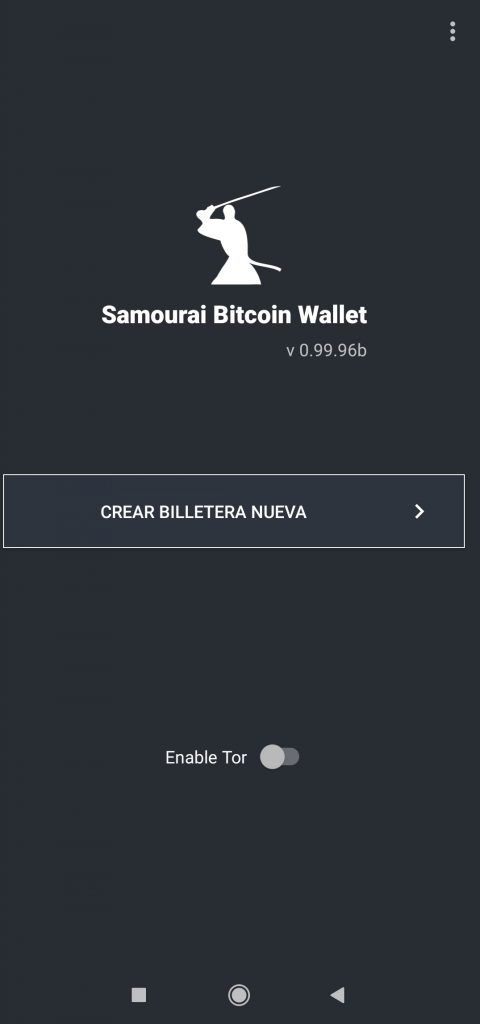 2 Crear billetera nueva